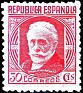 Spain 1936 Personajes 30 CTS Rojo Edifil 734. España 734. Subida por susofe